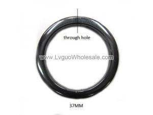 Hematite Circle 37mm Pendant